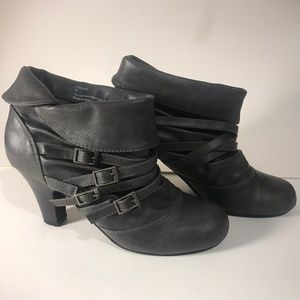 Sold! Madden Girl:Ankle Boots, slip on w/buckle